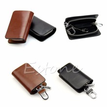 Top-Quality Gorgeous Smooth Faux Leather Car Keychain Car Key Case Bag Cover