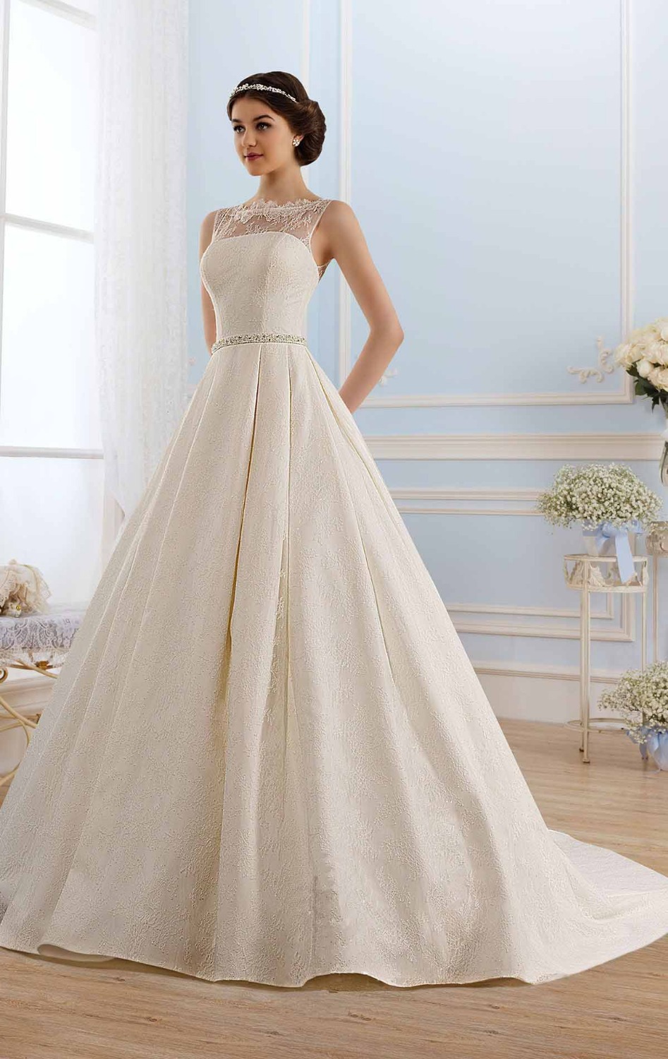 princess cut wedding dress