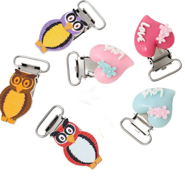 New 10Pcs Baby Pacifier Clips Soother Clasps Wood ...