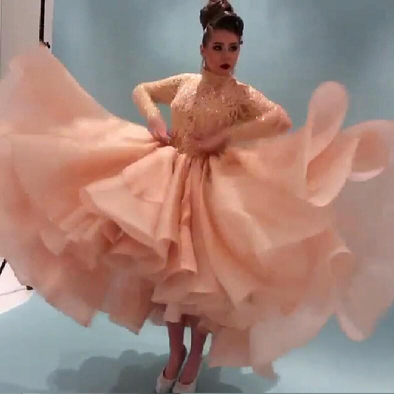 puffy short ball gown