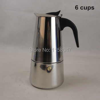 6 Cup / 300 мл нержавеющая сталь мока эспрессо латте перколяторе плитой кофе горшок