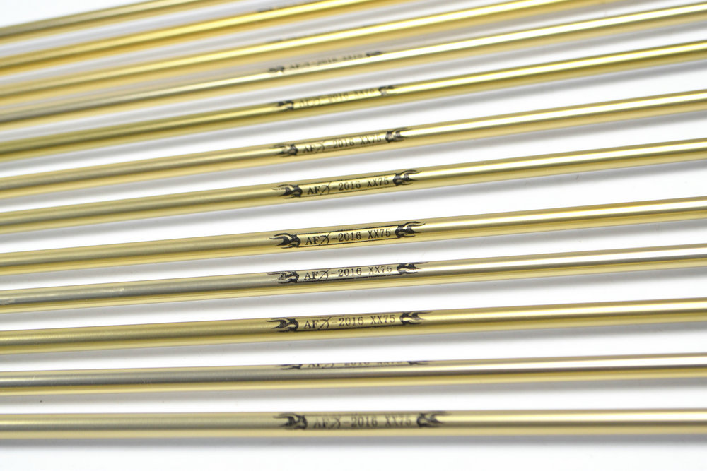12pcs Archery Gold Aluminum Arrows 31 5 Inch 80cm Spine 500 7 9mm Plastic Feathers Steel