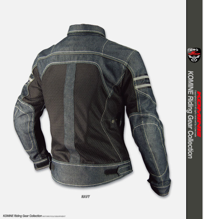 komine-JK-006 mesh vintage denim jacket b