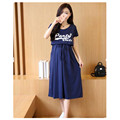 2016 Summer Cotton Maternity Dresses Pregnant Women Big Yards 200 Pounds Breastfeeding Dress Cotton Skirt Hot
