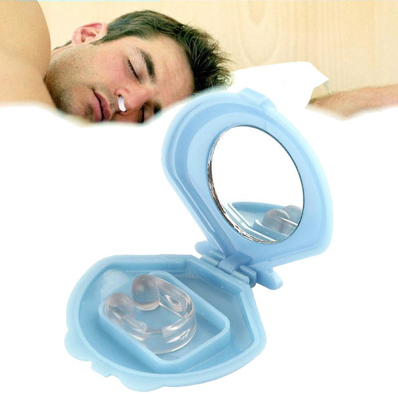 Silicon Stop Snoring Nose Clip Anti Snore Sleep Apnea Aid Device Night Tray
