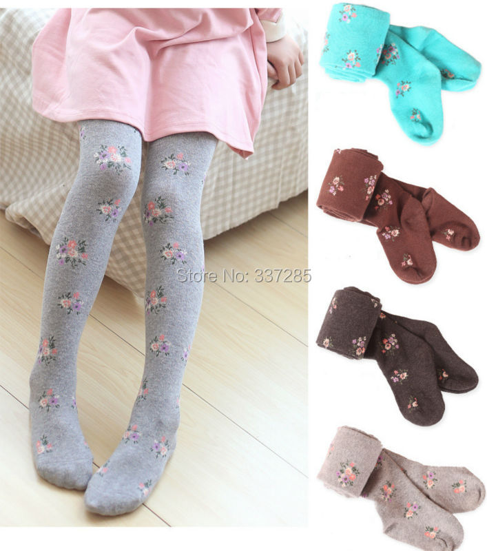 children thick warm tights for girls children cotton candy color