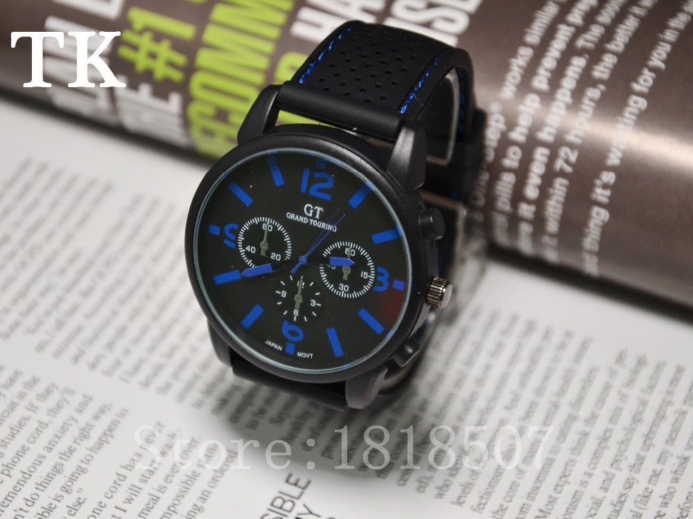GT Luxury Casual Quartz Watch Racing Men Military Watches Sport Wristwatch Silicone Clock Fashion Hours relogio