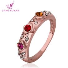 2015 Direct Selling New Vintage Ruby Jewelry Bijoux Austria Rings Plated Finger Bow Ring Zircon Women