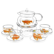 High temperature resistant glass tea set herbal tea combination teapot heated pot belt filter Free shipping
