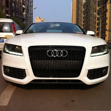 A5 RS5 Style chrome emblem black Front Bumper mesh Grill Grille Car-styling For Audi A5 2008~2011