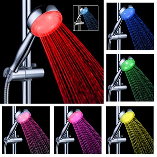 7 Colors LED Changing Shower Head Temperature Sensing Shower Nozzle Automatic Control Sprinkler TB Sale