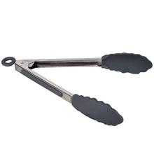 9inch Stainless Steel Utensils Kitchen Tongs Food Clip With Silicone Rubber Tip Bakeware Tools Baking Accessories -35