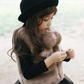 European American Style Kids Fur Vest Fashion Faux Fur Girls Coat 2015 New Autumn Winter Children