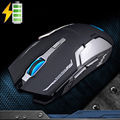 Rechargeable Silent 2 4GHz Wireless 2400DPI 6 Buttons Gaming Mouse Cool Optical Usb Ergonomic Gamer Mouse
