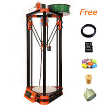 2015 newest printer 3d free shipping kossel diy 3d printer 3d kits with 40m filament masking tape 8GB SD card for Free