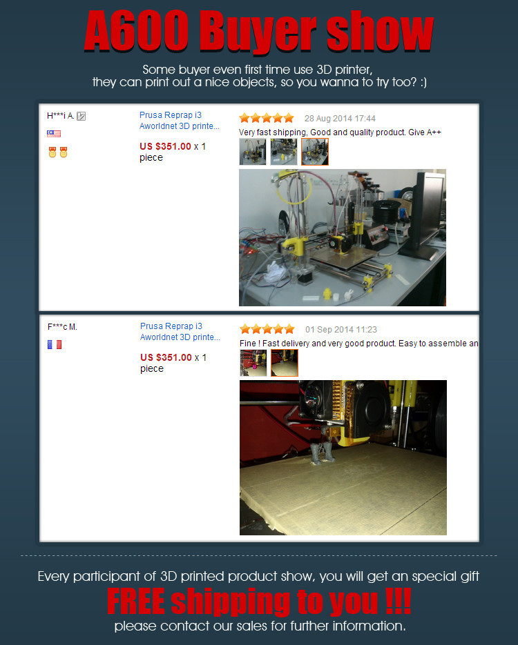 Prusa Reprap I3 Borlee 3d Printer Diy Kit A600 Impressora 3d With