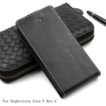 Luxury flip cover Leather Case For Highscreen Zera F Rev.S Flip Cover with Stand and ID Card Holder 4 colors Cover + touch pen