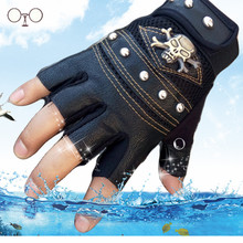 Skull military tactical gloves Half finger mittens men winter sport glove Exercise luva men s tatica