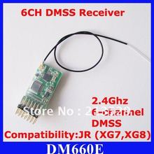 10pcs/lot DM660E MICROLITE 6CH DMSS Receiver for JR XG6 XG7 XG8 XG11 Free Shipping