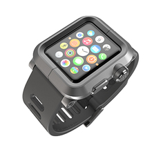 URVOI new arrival band for apple watch case/strap/protector silicone band with aluminium alloy case and metal clasp for iwatch