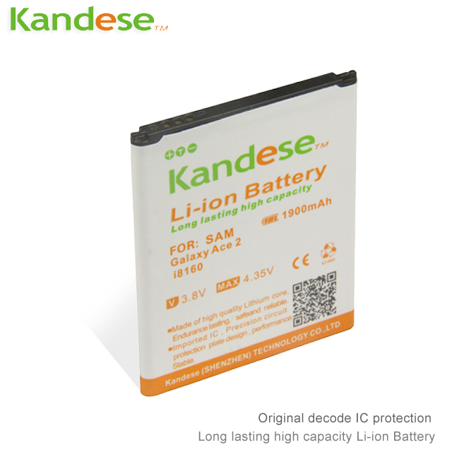 2 pcs lots Kandese High Quaity 1900mAh Lithium ion Battery Replacement for phone SAMSUNG Galaxy Ace