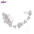 Rose Flower Rhinestone Long Hair Combs Hairpins Girl Hair Pin Head Jewelry for Women Bridal Wedding