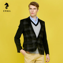 2015 Fall/Winter thick wool plaid suit for men fashion big tartan cool blazers and suits mens business suits sales free shipping