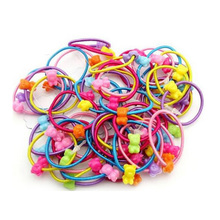 Fashion Hair Clip with candy color For Hair Headband Children’s Bags Plastic Rubber Band 50 Root for kids girls top selling