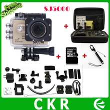 SJ5000 Спорт Действий Камеры Wi-Fi Full HD 1080 P 30fps 2.0 ЖК-ДИСПЛЕЙ Камеры Рекордер 30 М Дайвинг Водонепроницаемая + 32 ГБ TF Карта + Монопод + сумка