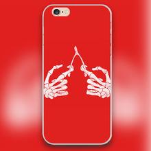 human skeleton hands Design black skin case cover cell mobile phone cases for Apple iphone 4 4s 5 5c 5s 6 6s 6plus hard shell