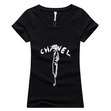 Women s T Shirt 2015 Summer style Women Fashion Short sleeved Bottoming Blends Cartoon Funny T