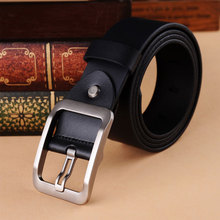 MILUOTA 2015 100 Genuine Leather belts for men High quality metal pin buckle jeans belt