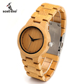 BOBO BIRD Women Watch with Bamboo Band Japan Move 2035 Quartz Bamboo Watch for Women as