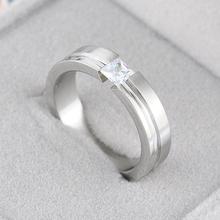 2015 New 1PC Stainless Steel Women s Band Ring With Rhinestone M3224 Choose Size Rings Unique