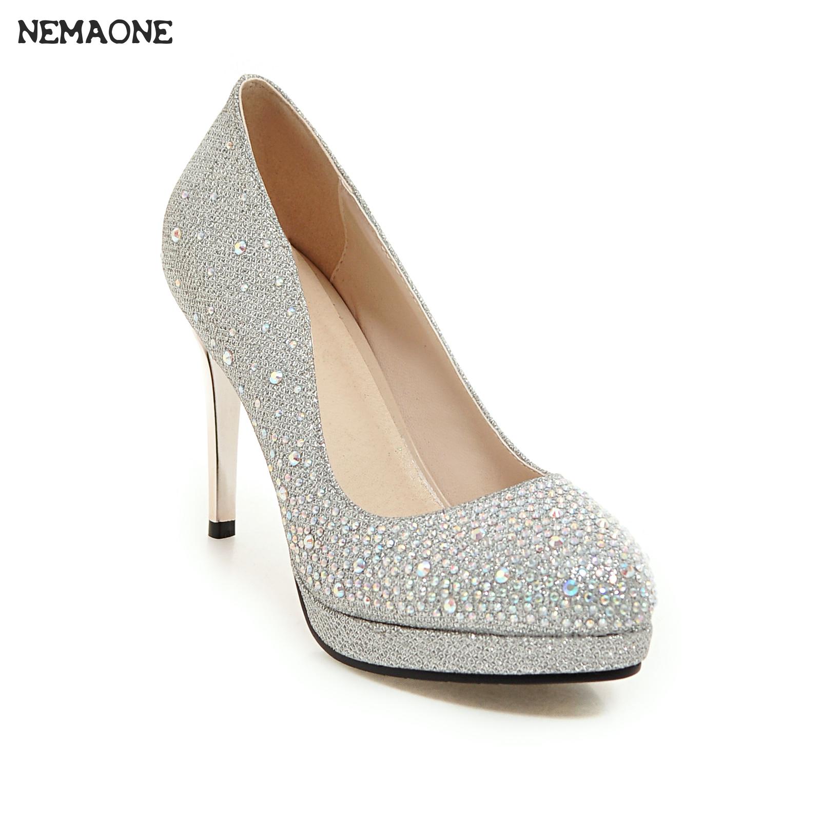 glass high heels shoes
