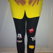 Sport Nylon Punk Leggings Rushed Cartoon Mid Cotton Bamboo Fiber Leggins 2016 South Korea Shopping Fashion
