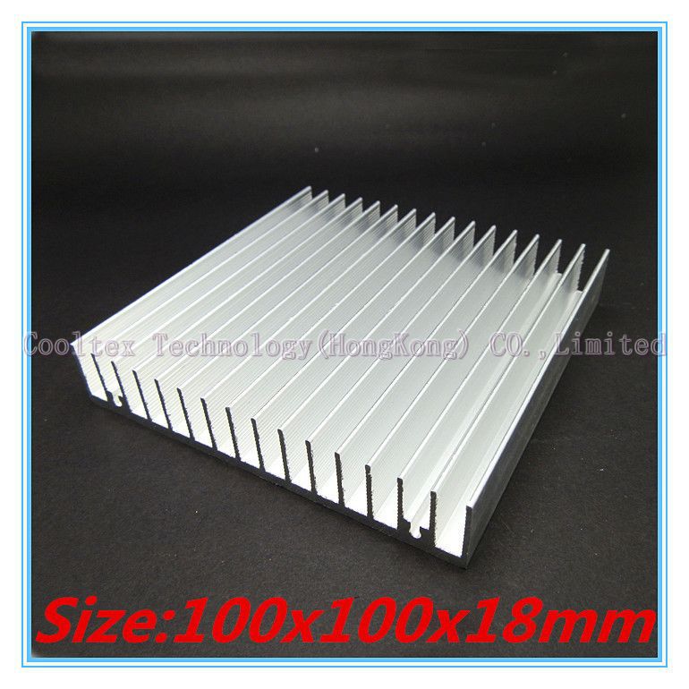 100 New 100x100x18mm Radiator Aluminum Heatsink Extruded Heat Sink For 20 50w Led Electronic Heat Dissipation In Fans Cooling From Computer