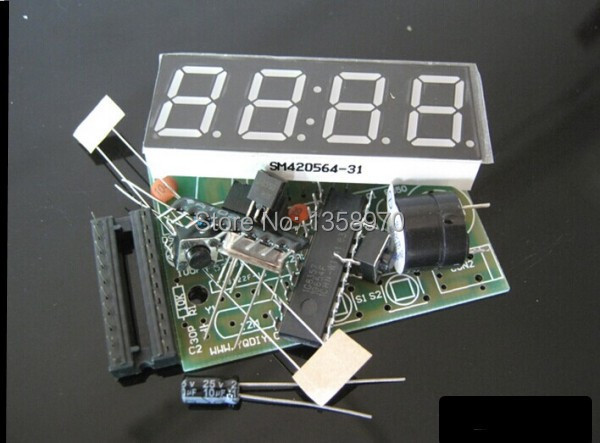 High Quality C51 4 Bits Electronic Clock Electronic Production Suite DIY Kits c51 electronic clock