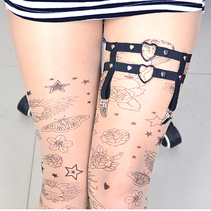 2016 New Leg Garter Women Sexy Stockings Garters Gothic Harajuku