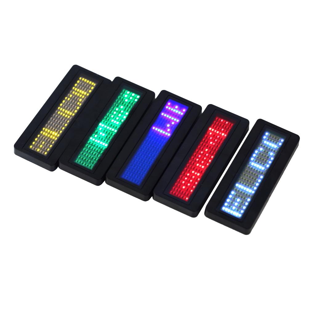 LED Programmable Scrolling Name Message Badge Tag Digital Display English Newest