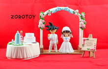 White Unsiex Toy Figurine Dragon Ball Z Version Boxed PVC Action Figure Model Collection Toy wukong qiqi wedding gift