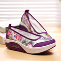 Women casual shoes 2017 summer mesh breathable canvas shoes woman platform shoes