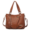 Free Shipping- 2012 Female Bags Genuine Leather Tassel Shoulder Bag Me