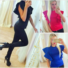 Summer 2016 New Women Flare-Sleeve Blouses & Shirts Fashion Women’s Short Pullover Tops Stylish Elegand Brand Blusas femininas