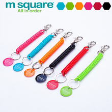 M Square 1 Pcs Lanyard Keychain Anti Lost Wallet Phone Strap Cell Key Chain Spring Key Ring Holder Strap