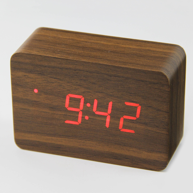 2019 Small Cute Led Wooden Digital Clock Despertador Sound Control Usb Temperature Display Electronic Desktop Table Clock Wooden Digital Clock Digital Clocktable Clock Aliexpress