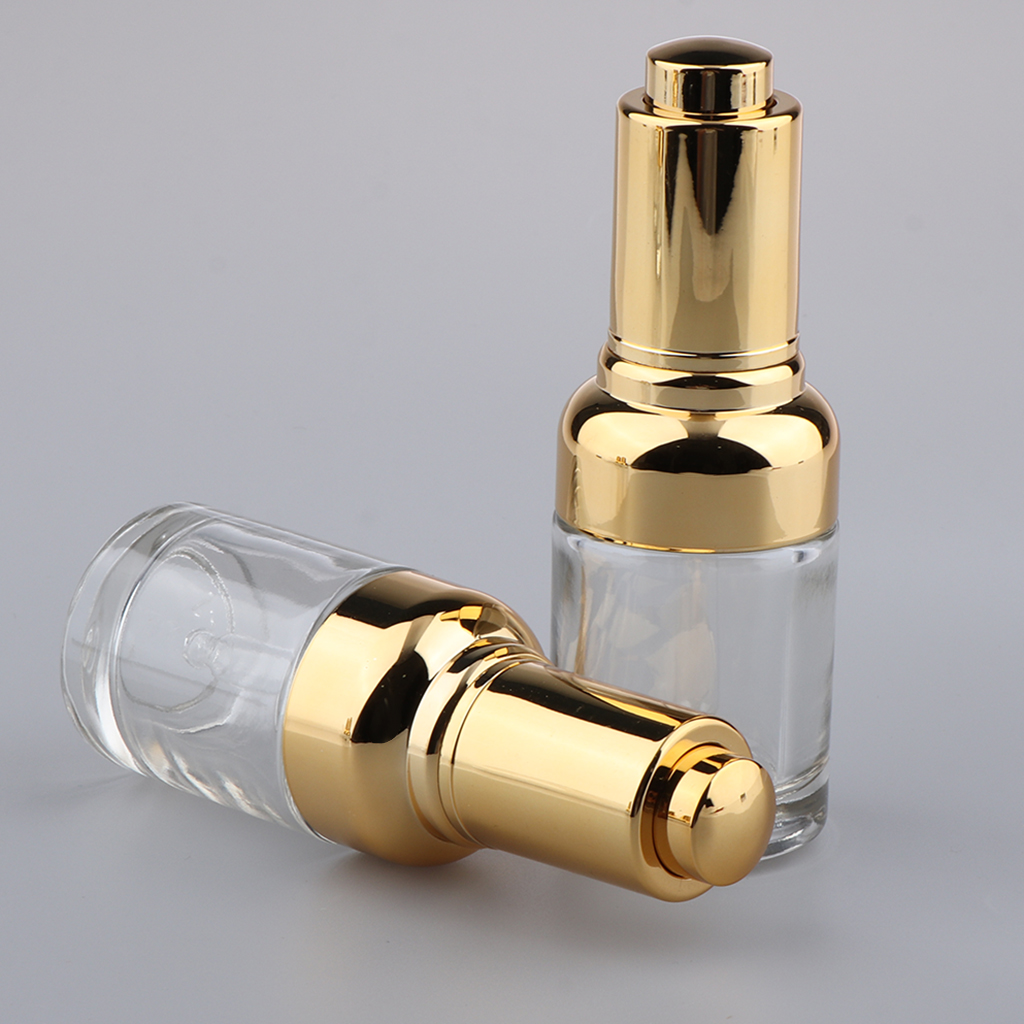 2Pcs Empty Aromatherapy Oils Dispenser Bottles, 30ml(1 Ounce) Clear Essential Oils Glass Vials, Come with Glass Eye Droppers