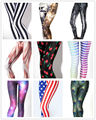 Hot selling 2016 new arrival fashion black 3D print galaxy fitness girl elastic women s pants