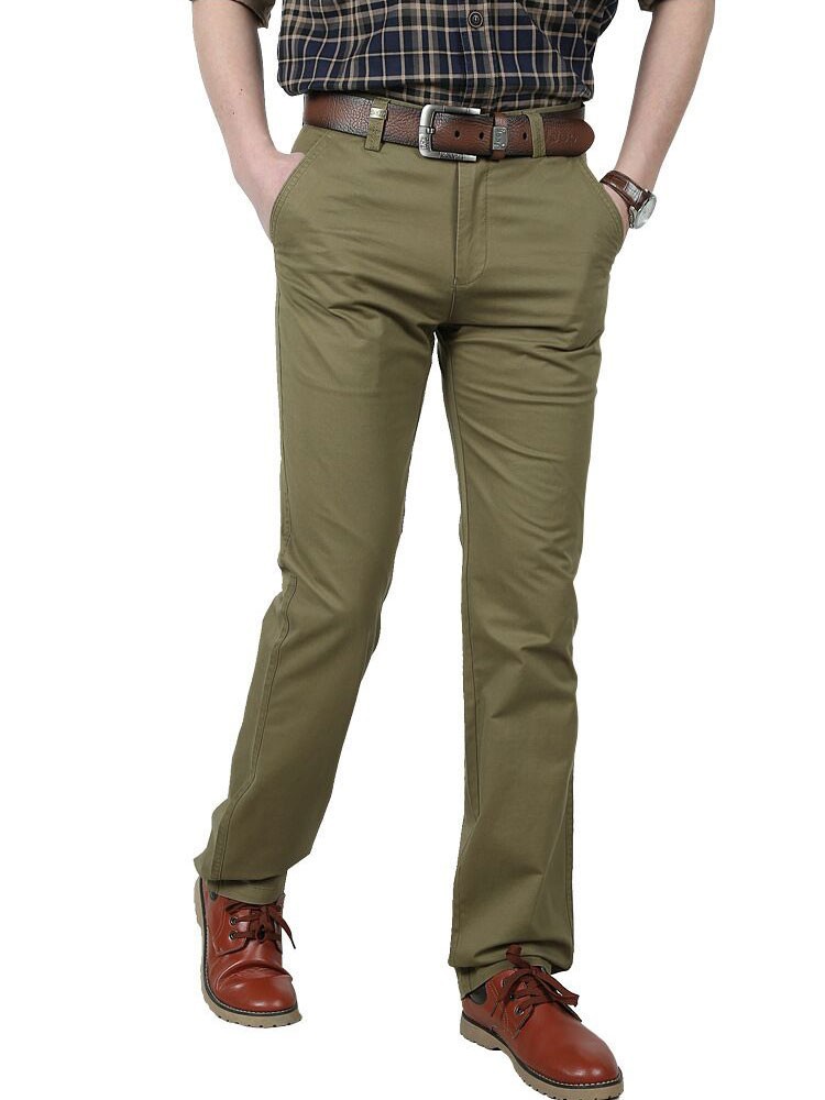 2015 Business Casual Man Pants Spring Spring Autumn Men\'s Cargo Cotton Straight Long Pants Pockets Trousers Brand AFS JEEP 40 42 (5)