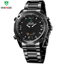 Militares nuevo WEIDE relojes deportivos multifuncional hombre reloj reloj de moda completa acero reloj alarma fecha día LED para hombre reloj de cuarzo